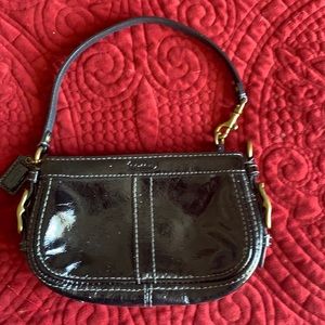 Patent leather COACH clutch